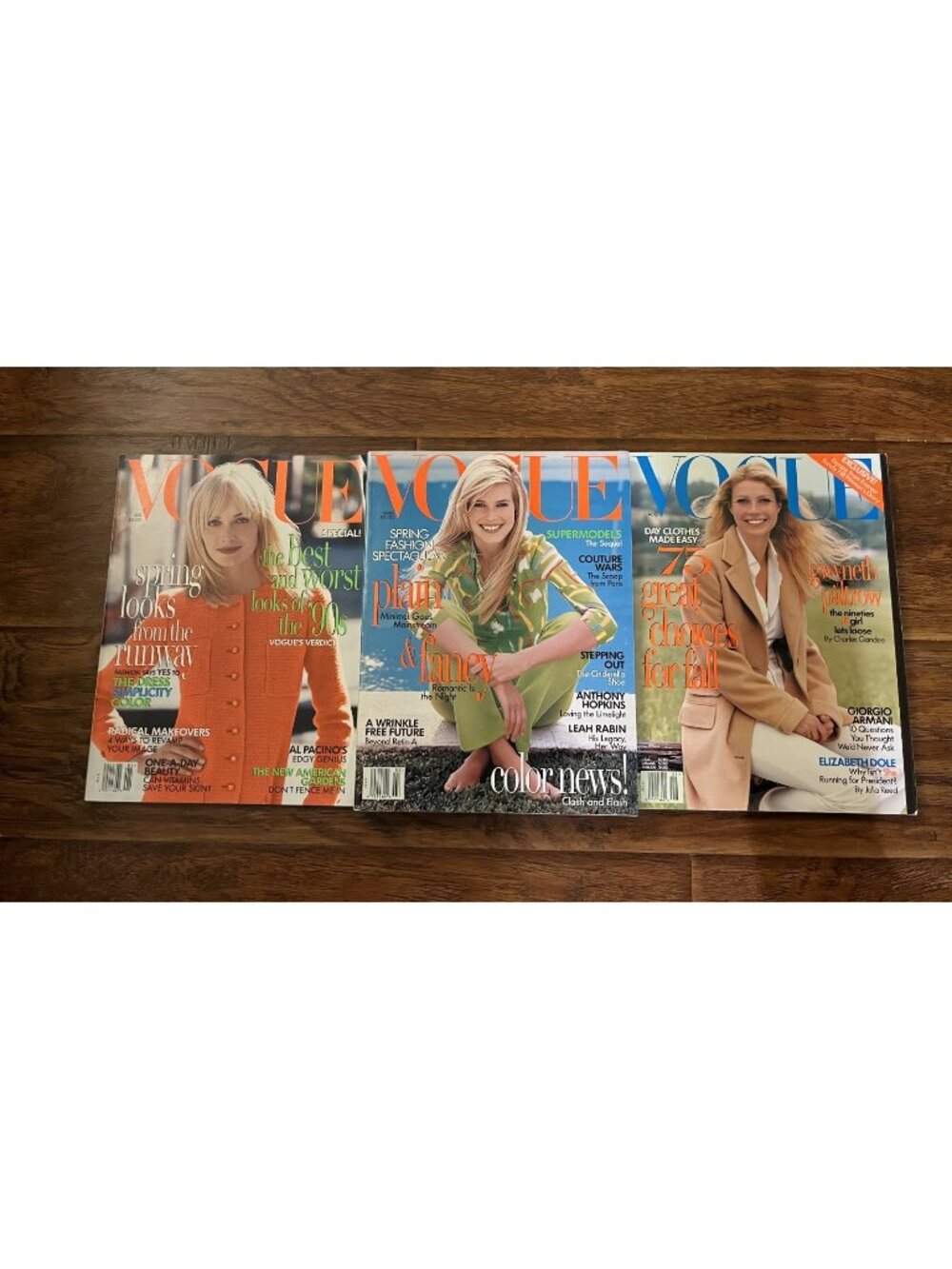 Vintage Lot of 3 - 1996  VOGUE Magazine Collector Set Fashion